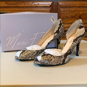 Snake Skin Open toe pump